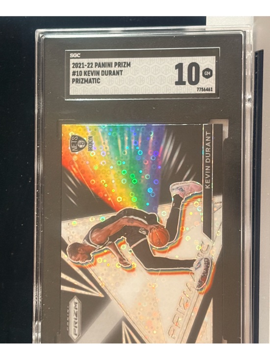 2021-22 Panini Prizm - Prizmatic Kevin Durant #10 Fast Break Prizm SGC 10 - Picture 3 of 4